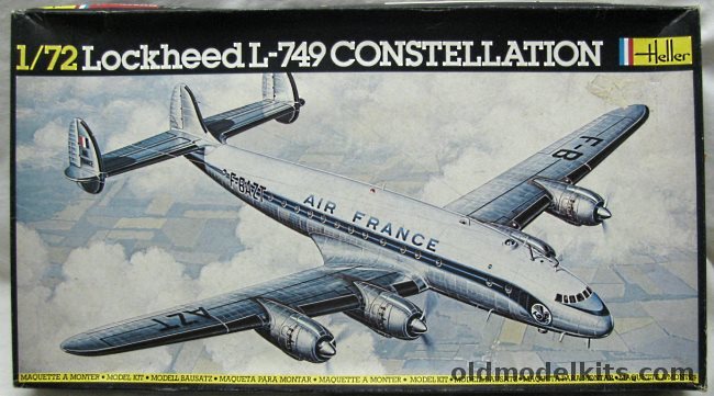 Heller 1/72 Lockheed L-749 Constellation With SuperScale Pan Am Decals - Heller Decals For TWA Or Air France, 310 plastic model kit